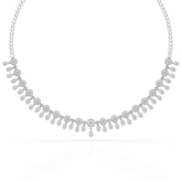 Round Cut Lab Grown Diamond 4.96 CT Elegant Choker Necklace
